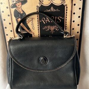 Mark Cross Iconic Vintage Murphy Black Lambskin Leather Satchel🔥